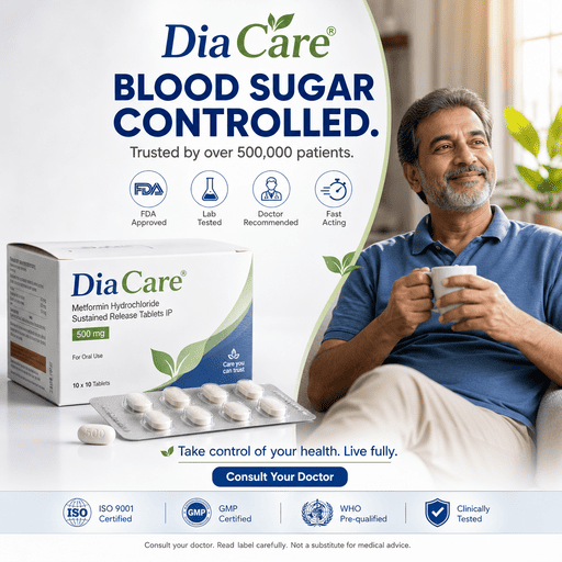 Clean medical product ad with trust-building typography